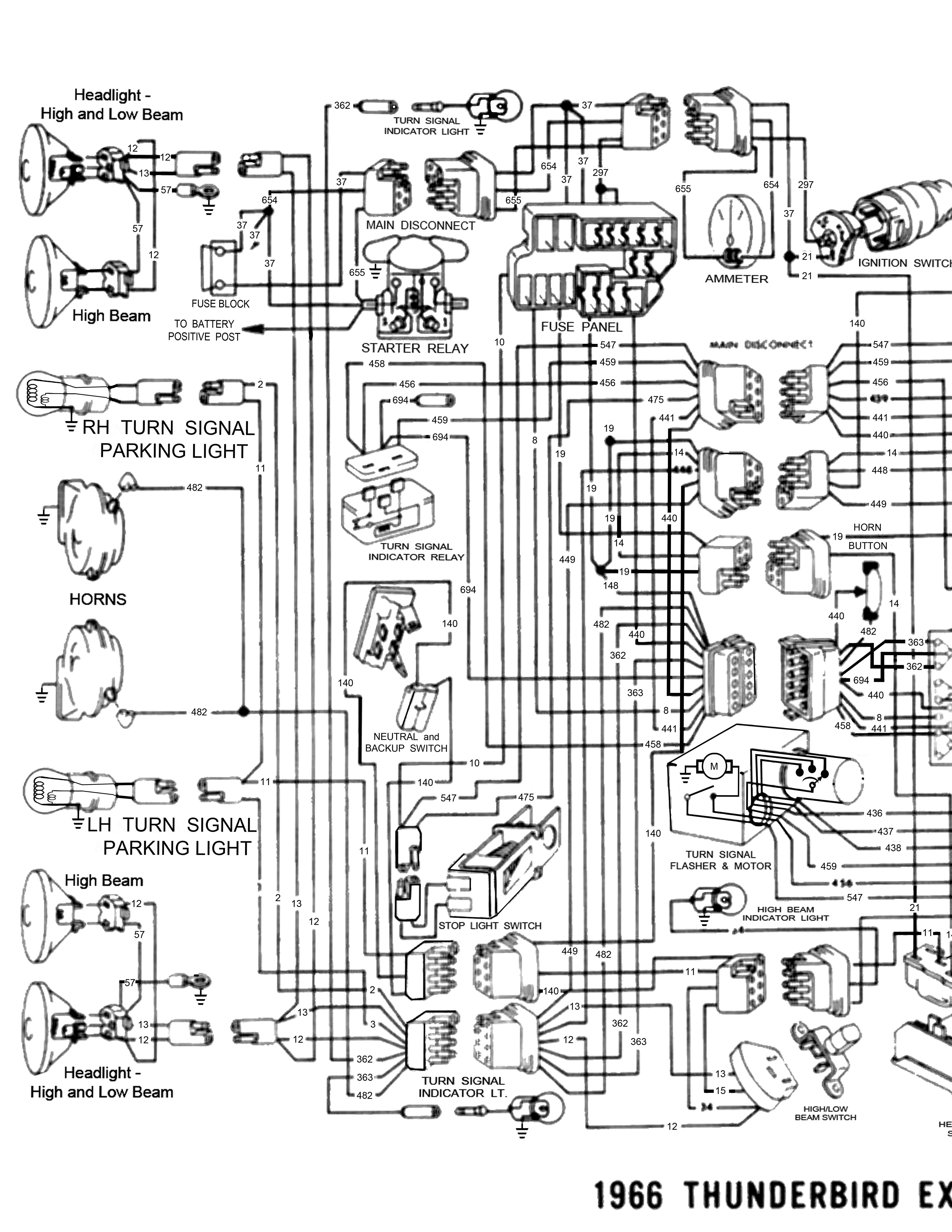 1958-68 Ford Electrical Schematics  66 Thunderbird Ac Wiring Diagram    Squarebirds.org