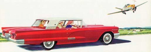 1958 Ford Thunderbird Hardtop in Two Tone Grenadier Red and Winterset White