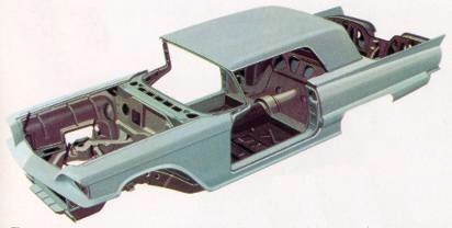 1958 Thunderbird unitized body construction