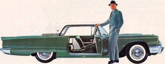 1959 Ford Thunderbird Hardtop in Two Tone Tamarack Green with Colonial White Top