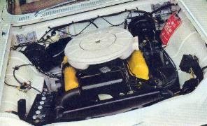1960 Thunderbird engine compartment with 352 Special V-8 Engine