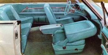 1961 Ford Thunderbird Convertible with Turquoise Cloth and Vinyl interior trim