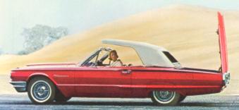 1964 Ford Thunderbird Convertible in Rangoon Red with White Top