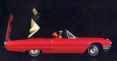 1965 Ford Thunderbird Convertible in Rangoon Red with White Top