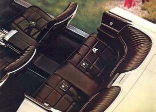 1966 Ford Thunderbird Convertible interior shown in Black Vinyl