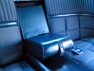 1966 Thunderbird interior in Dark Blue Sierra Cloth and Vinyl
